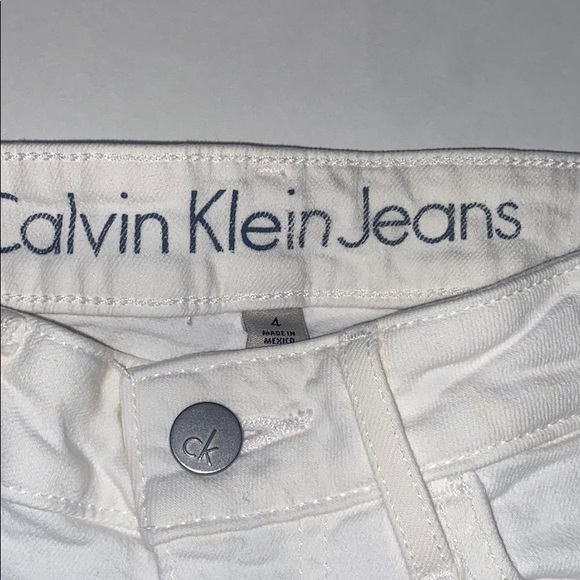 Ripped, White Calvin Klein Skinny Jeans - Picture 2 of 2
